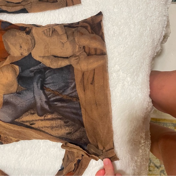 JPG Madonna and child mesh Long Sleeve Top - Picture 4 of 11